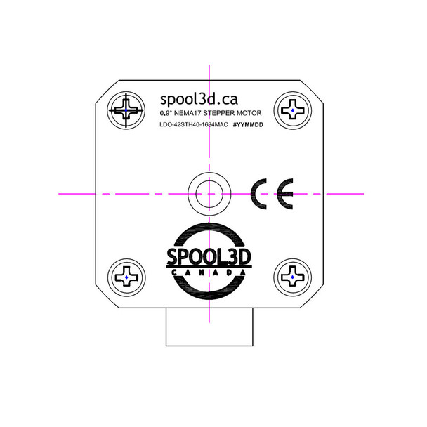 NEMA17 40mm 0.9 Degree  High Temperature Stepper Motor 3D Printing Canada