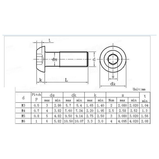 M3 Button Head Cap Screw - ISO7380 - Stainless Steel - 3D Printer Spare Parts and Fasteners