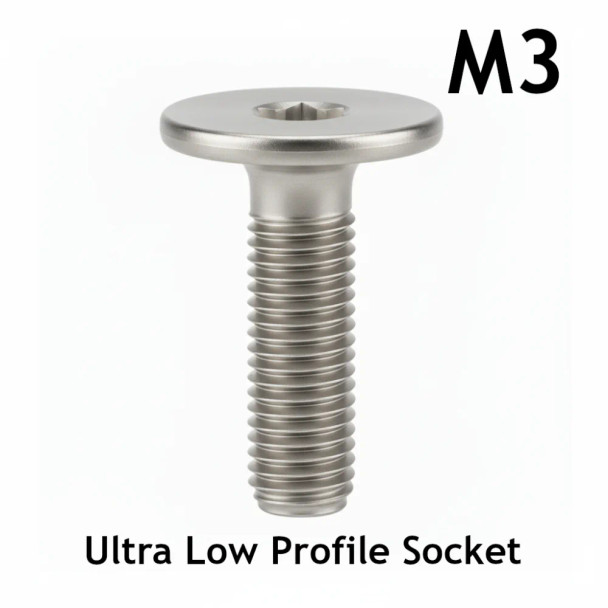 M3 Ultra Low Profile Socket Cap Screw - Stainless Steel - 3D Printer Fasteners