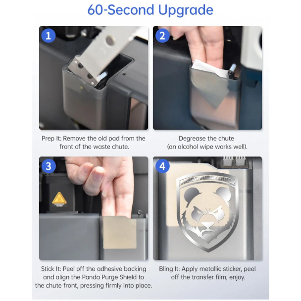 BIQU Panda Purge Shield for Bambu Lab P1/X1 Series - 3D Printer Upgrades