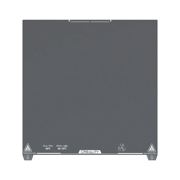 Creality K2 Plus low-temperature cold printing build plate measuring 370 × 370 mm