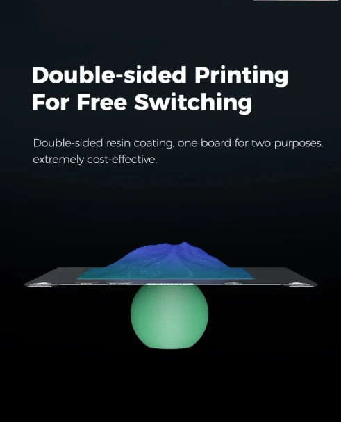 Creality K2 Plus double-sided resin-coated cold printing build plate for flexible material switching