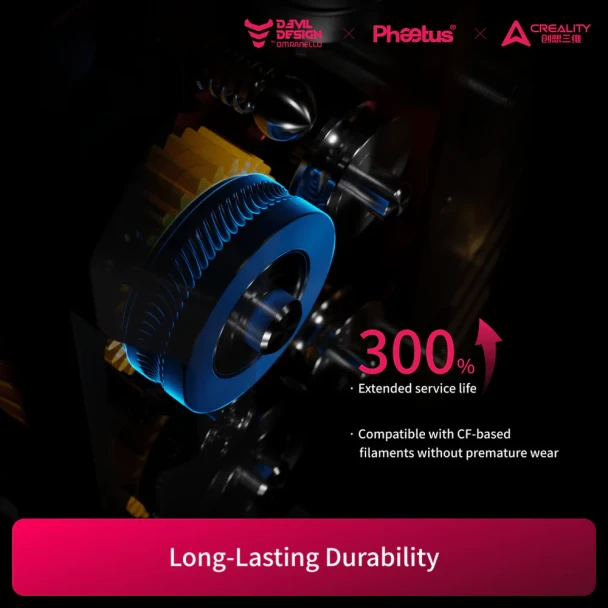 Phaetus DXC2 RNC coated drive gear with extended service life