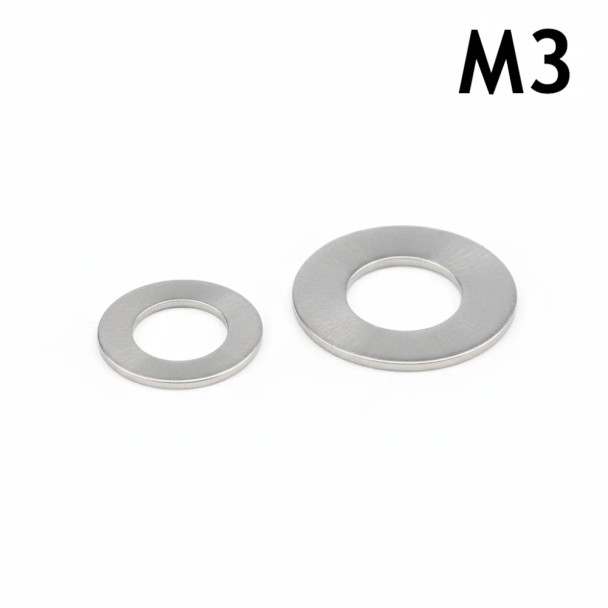M3 Flat Washer - Stainless Steel - 3D Printer Fasteners