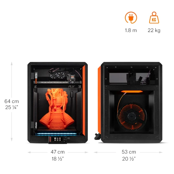 Prusa CORE One L+ 300 x 300 x 330 mm large format 3D printer build volume