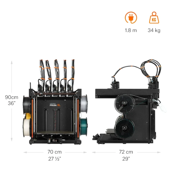 Prusa XL+ professional toolchanger 3D printer for engineering prototypes