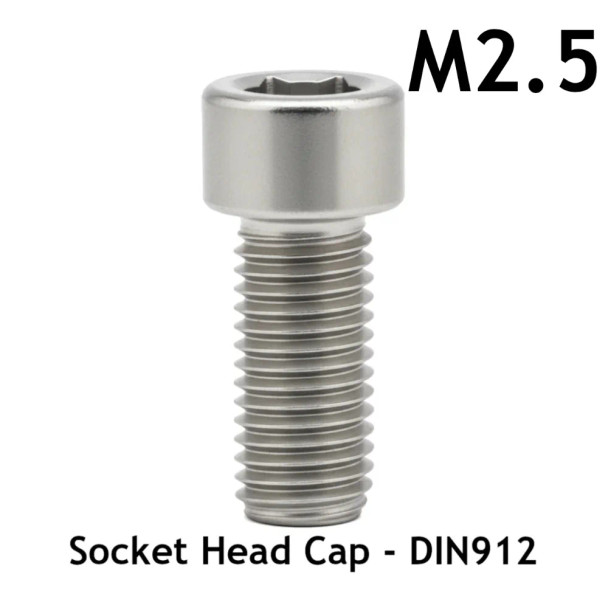 M2.5 Socket Head Cap - Stainless Steel - 3D Printer Spare Parts and Fasteners