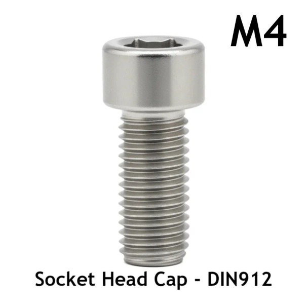 M4 Socket Head Cap - DIN912 - Stainless Steel - 3D Printer Fasteners M4 Socket Head Cap - DIN912 - Stainless Steel - 3D Printer Fasteners