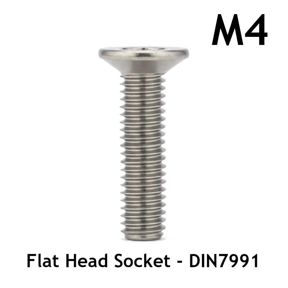 M4 Flat Socket Head Cap - A2 Stainless Steel - 3D Printing Canada