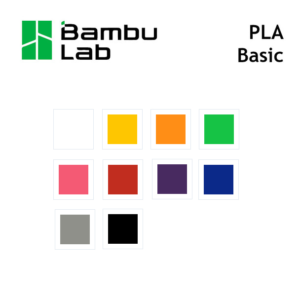 PLA Basic - Bambu Lab - 1.75mm 3D Printing Filament