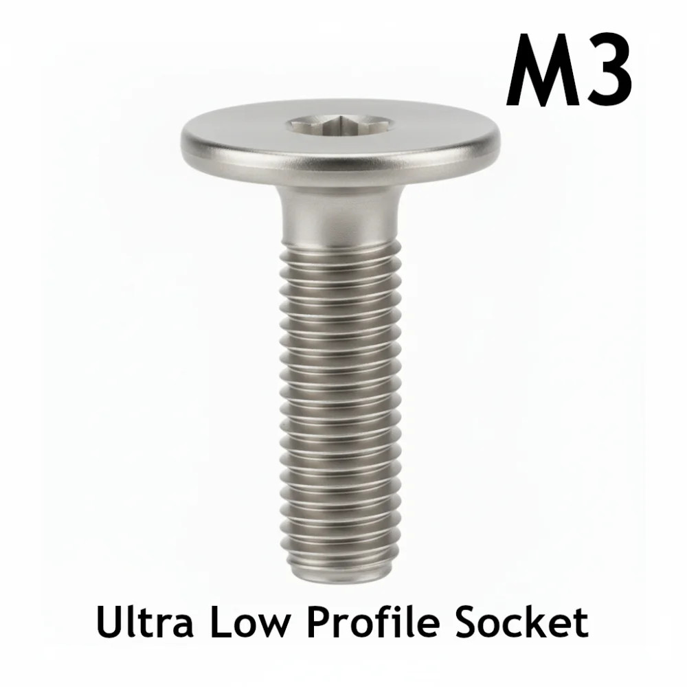 M3 Ultra Low Profile Socket Cap Screw - Stainless Steel - 3D Printer Fasteners