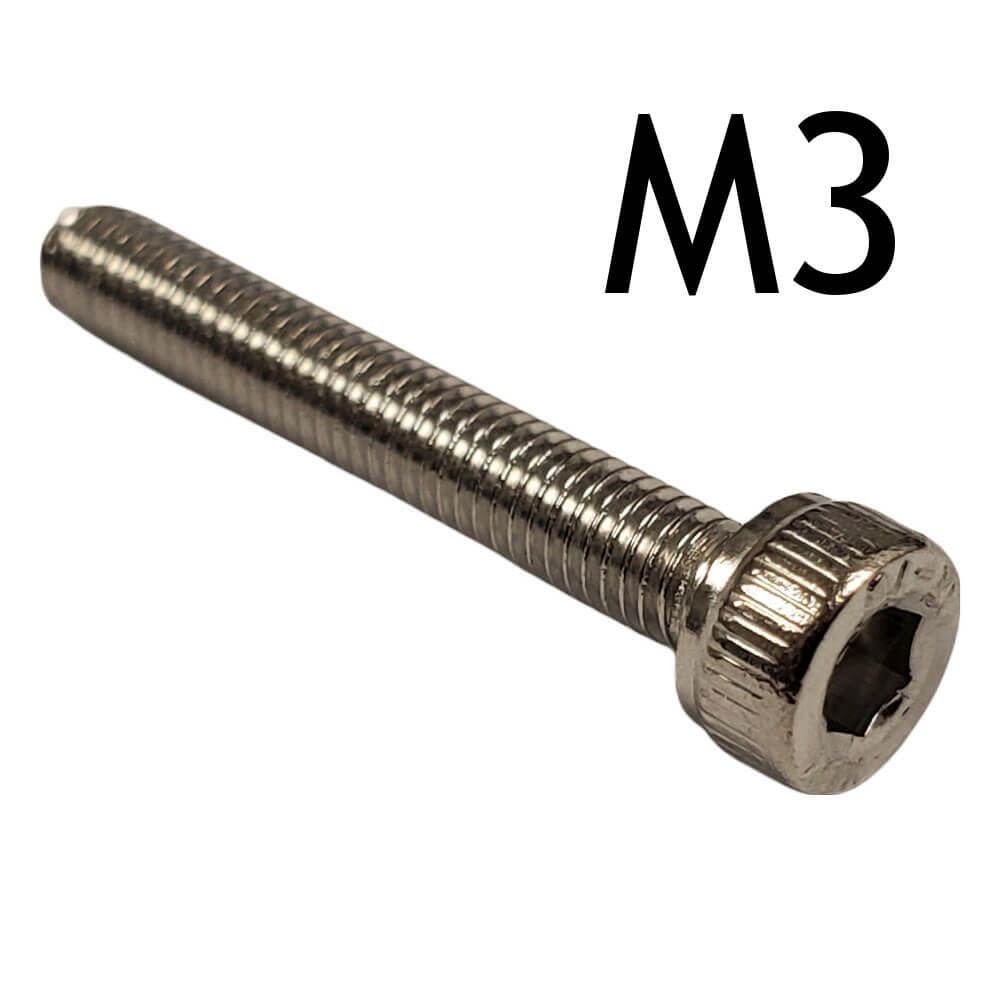 3D Gadgets  Stainless Steel M3 Hexagonal Socket Screw - 10 pcs