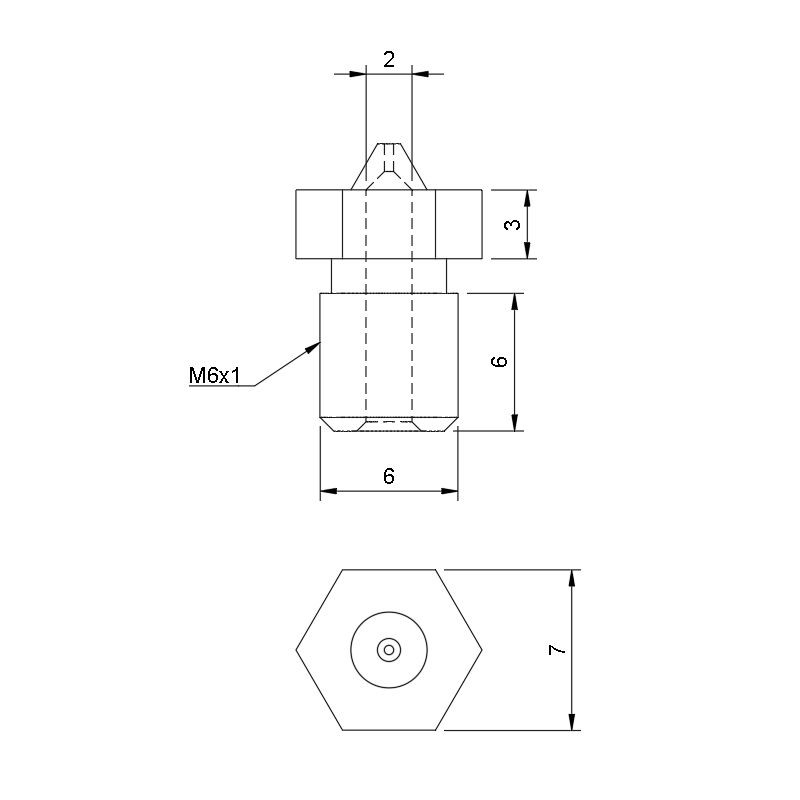 M6 Tungsten Carbide M6 Nozzle Canada Spool3d