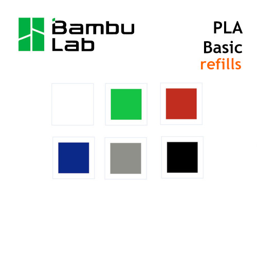 PLA Basic - Bambu Lab Refill 1.75mm 3D Printing Filament