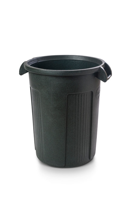 44 Gal. Atlas Round Trash Can w/o Dolly Adapter- Dark Gray