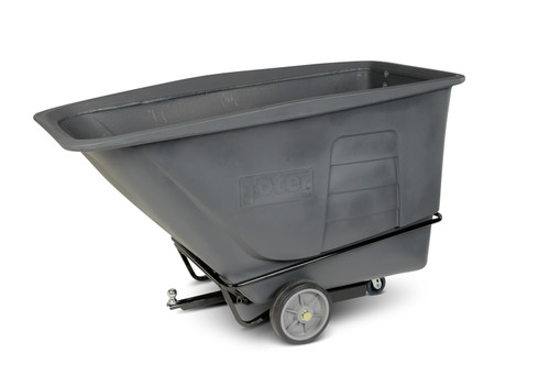 1 1/2 Cubic Yard 1,2000 lbs. Capacity Towable Tilt Truck - Industrial Gray