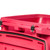 96 Gal. Red Hazardous Waste Trash Can with Wheels and Lid Lock