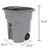 96 Gal. Graystone Trash Can with Wheels and Attached Lid