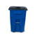 Toter 96 Gal. Trash Can Blue with Quiet Wheels and Lid