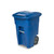 Toter 48 Gal. Trash Can Blue with Quiet Wheels and Lid