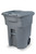 96 Gal. Graystone Document Trash Can with Wheels and Key Lid Lock