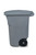 96 Gal. Graystone Document Trash Can with Wheels and Key Lid Lock