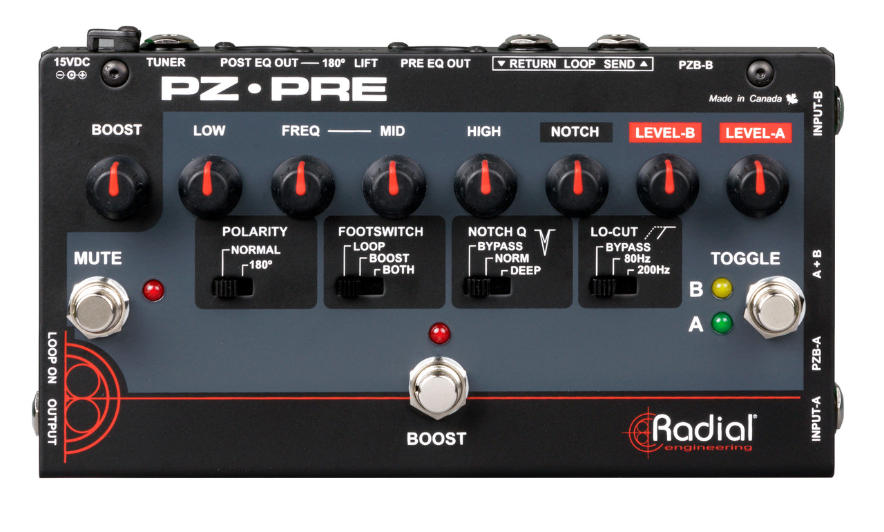 Radial PZ-Pre Acoustic Instrument Preamp - Sound Productions