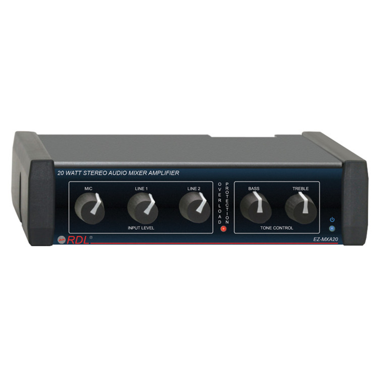 RDL EZ-MXA20 20W Stereo Audio Mixer Amplifier with EQ