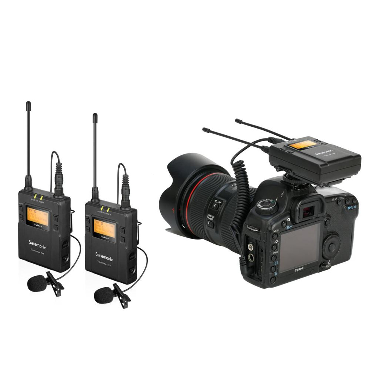 Saramonic UWMic 9 RX9+TX9+TX9 Dual Wireless Lavalier Microphone