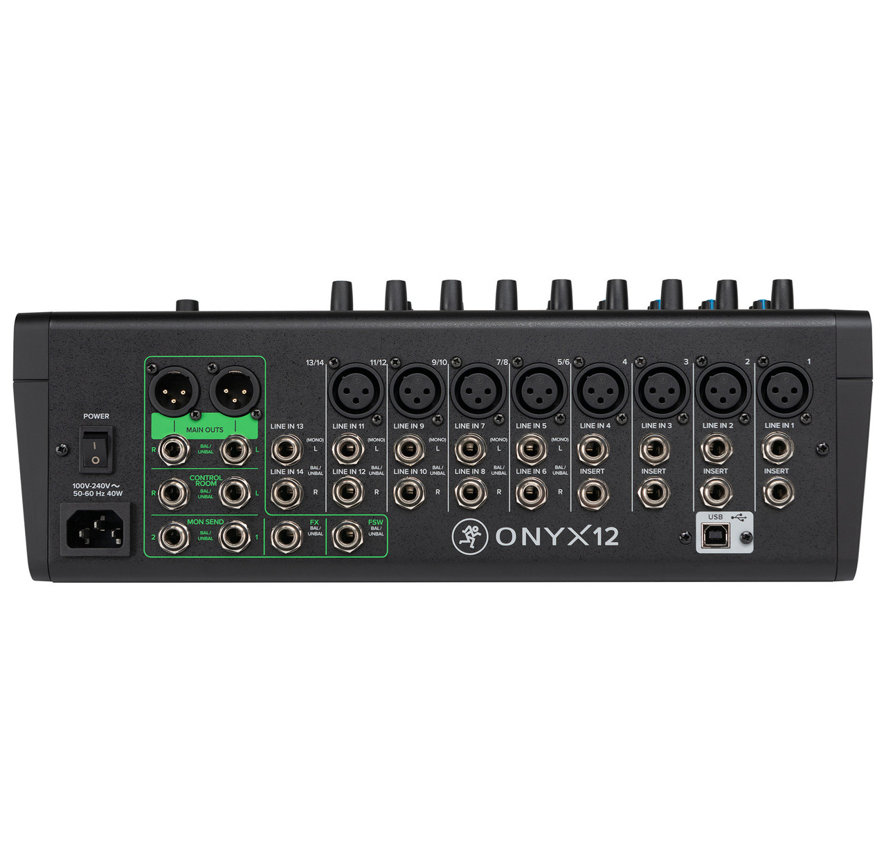 Mackie ONYX12 12-Channel Analog Mixer with Multitrack USB - Sound