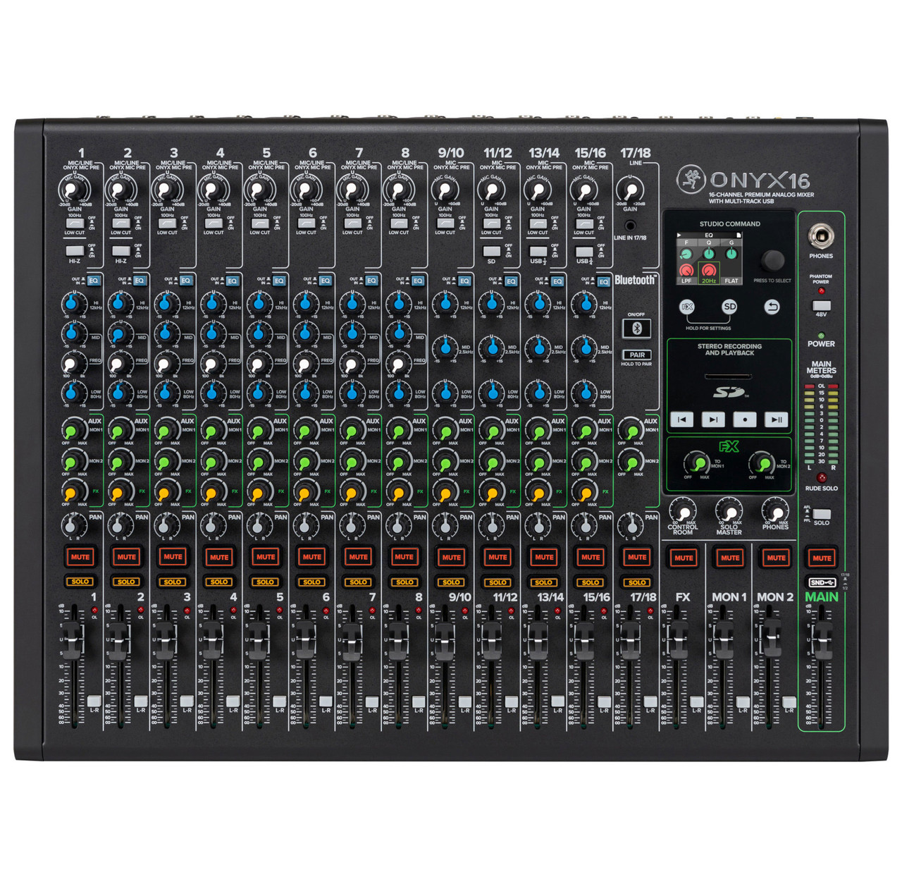 Mackie ONYX16 16-Channel Analog Mixer with Multitrack USB - Sound