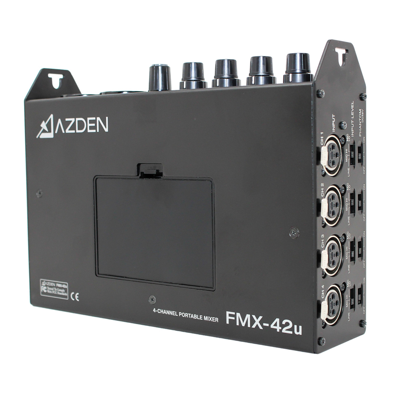 Azden FMX-42u 4-Channel USB Portable Audio Mixer