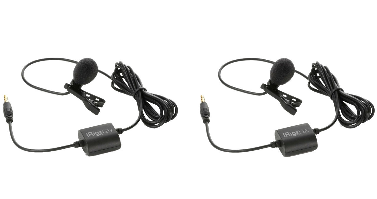 IK Multimedia iRig Mic Lav 2-Pk Lavalier Microphones - Sound