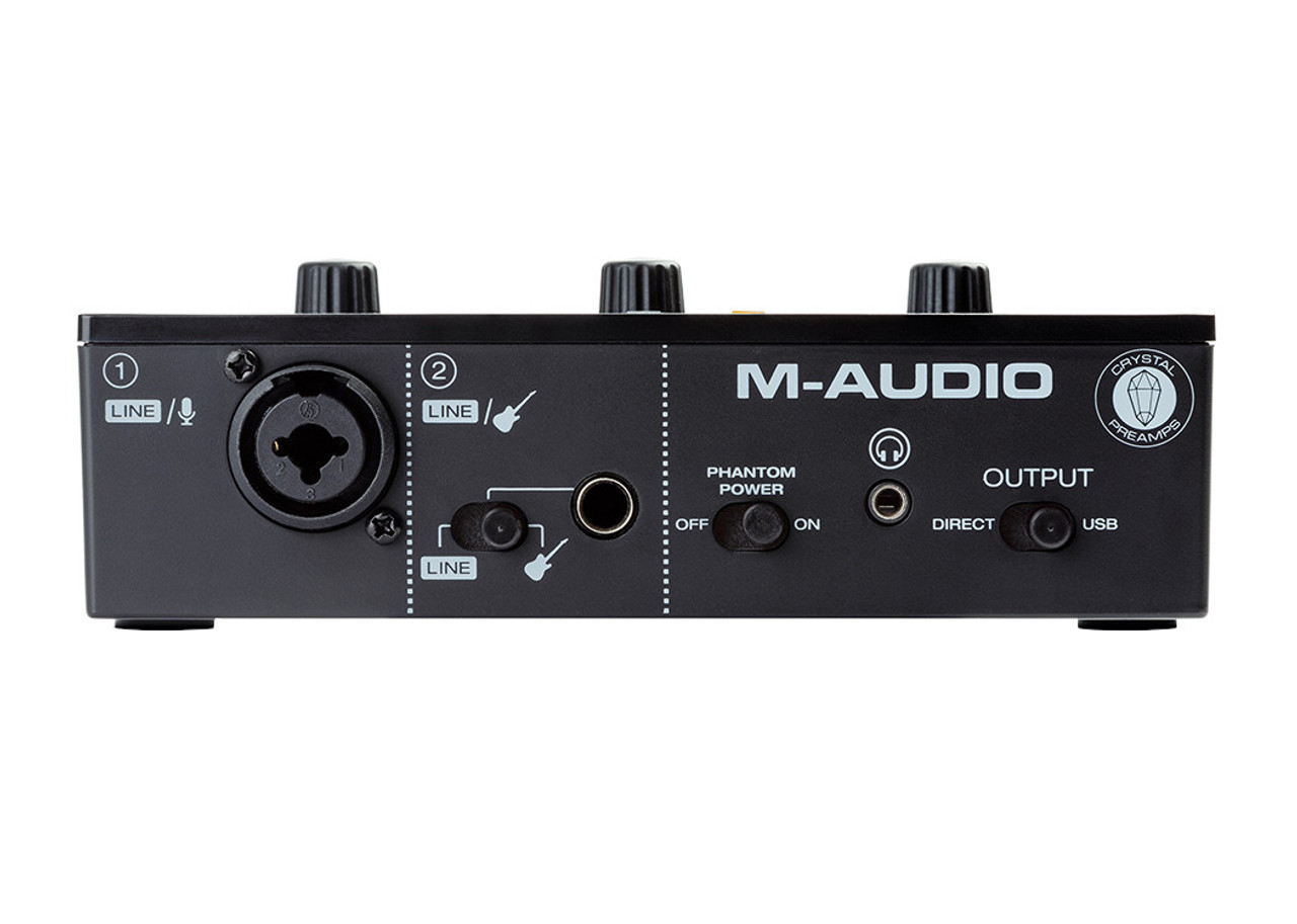 Interfaz de audio USB 2 canales c/preamp/phantom M-Audio