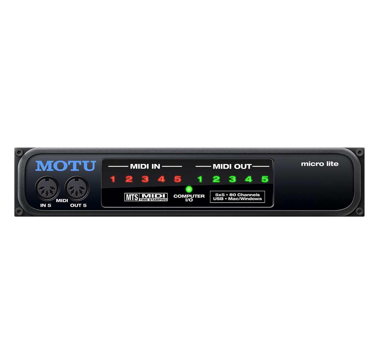 MOTU micro lite 5x5 USB Bus-Powered MIDI Interface