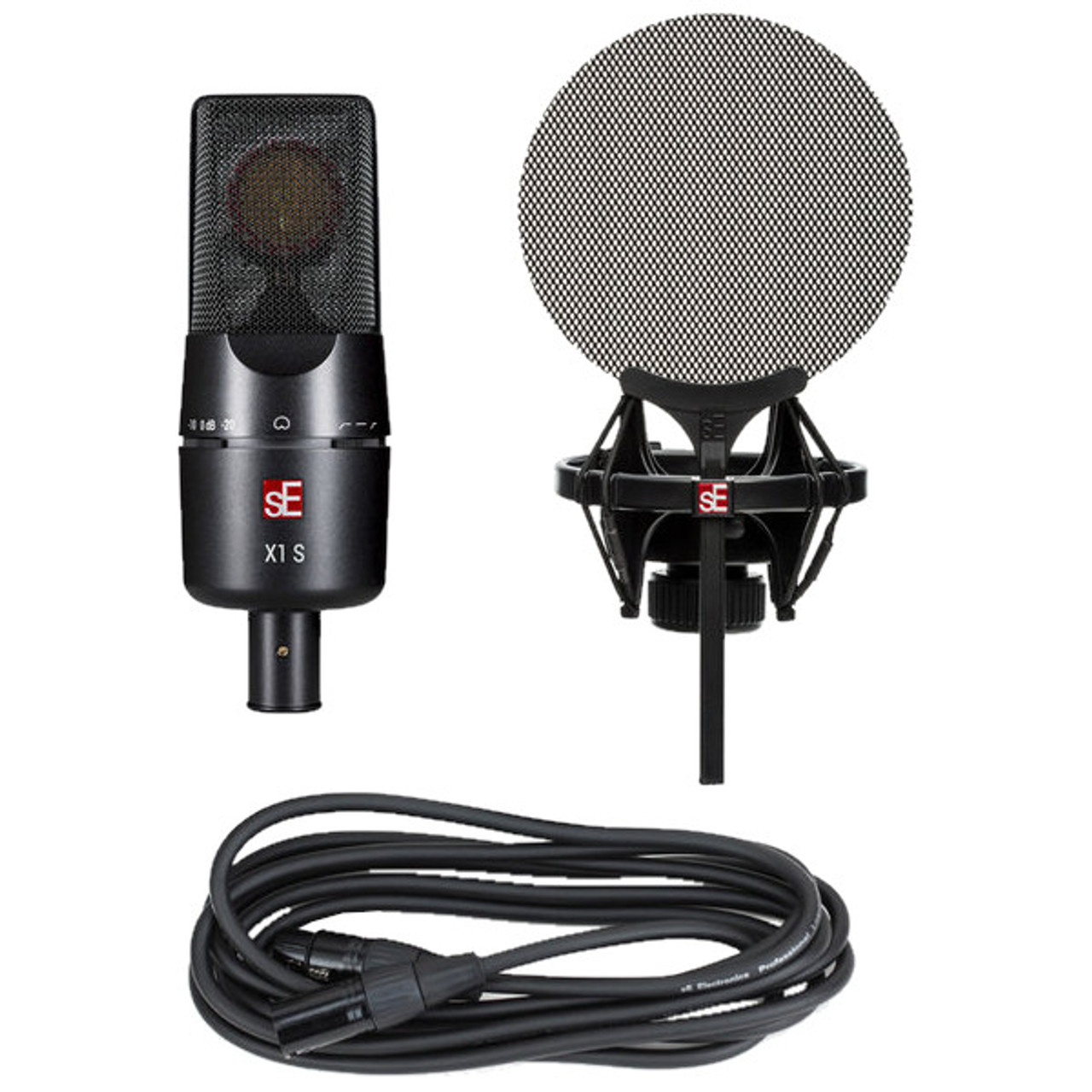 SE ELECTRONICS X1S Vocal Pack - Pack Micro X1S + suspension + Anti Pop +  Cable 3m - Rockamusic