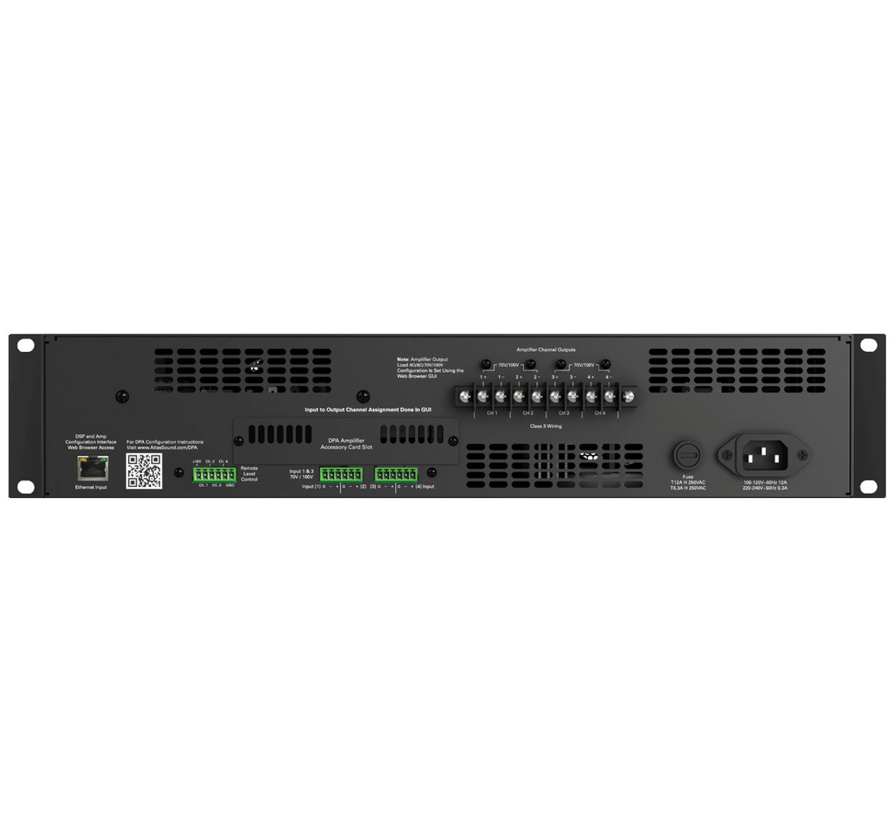 AtlasIED DPA2402 2400W Networkable Multi-Channel Power Amplifier