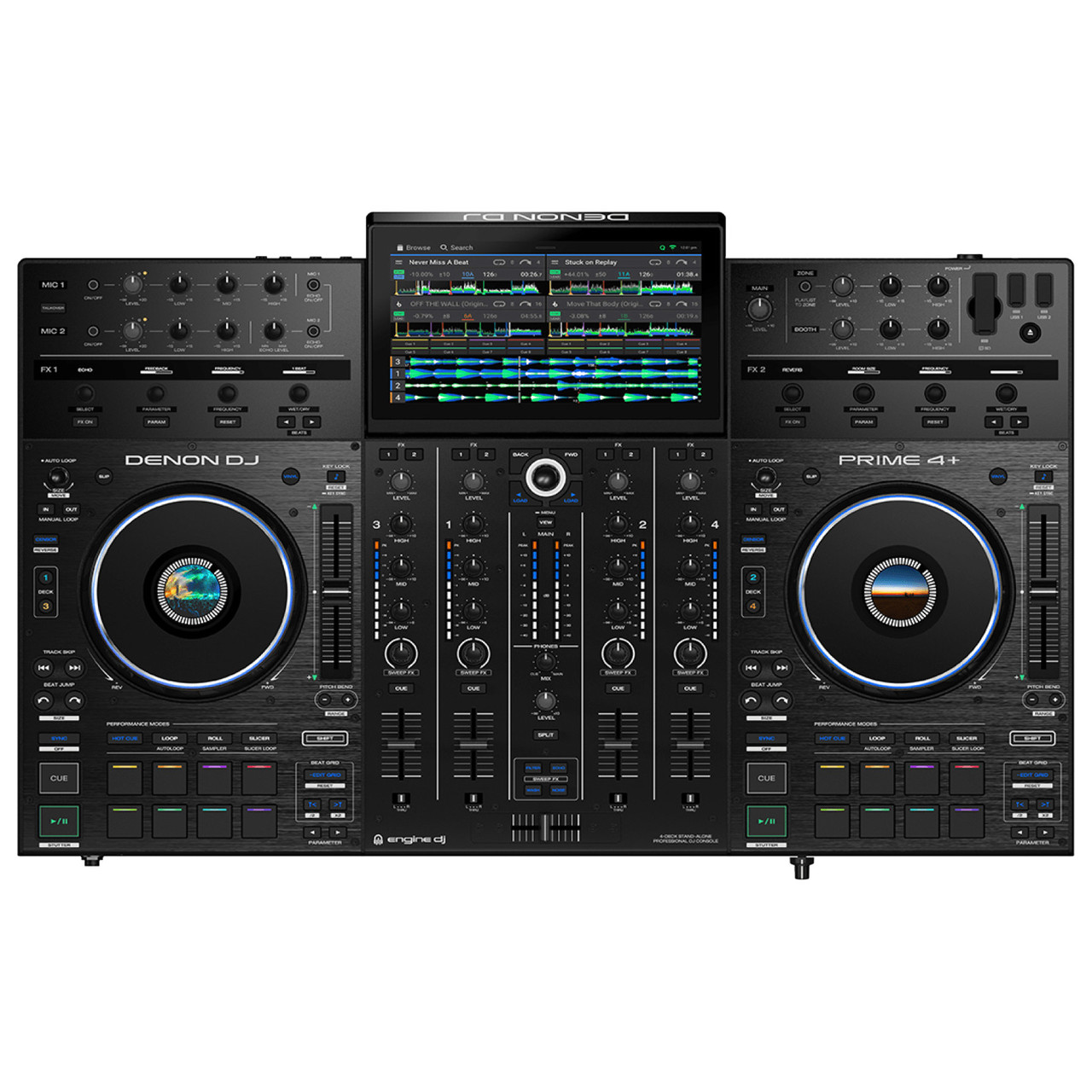 Denon DJ PRIME 4+ 4-Deck Standalone DJ Controller - Sound Productions