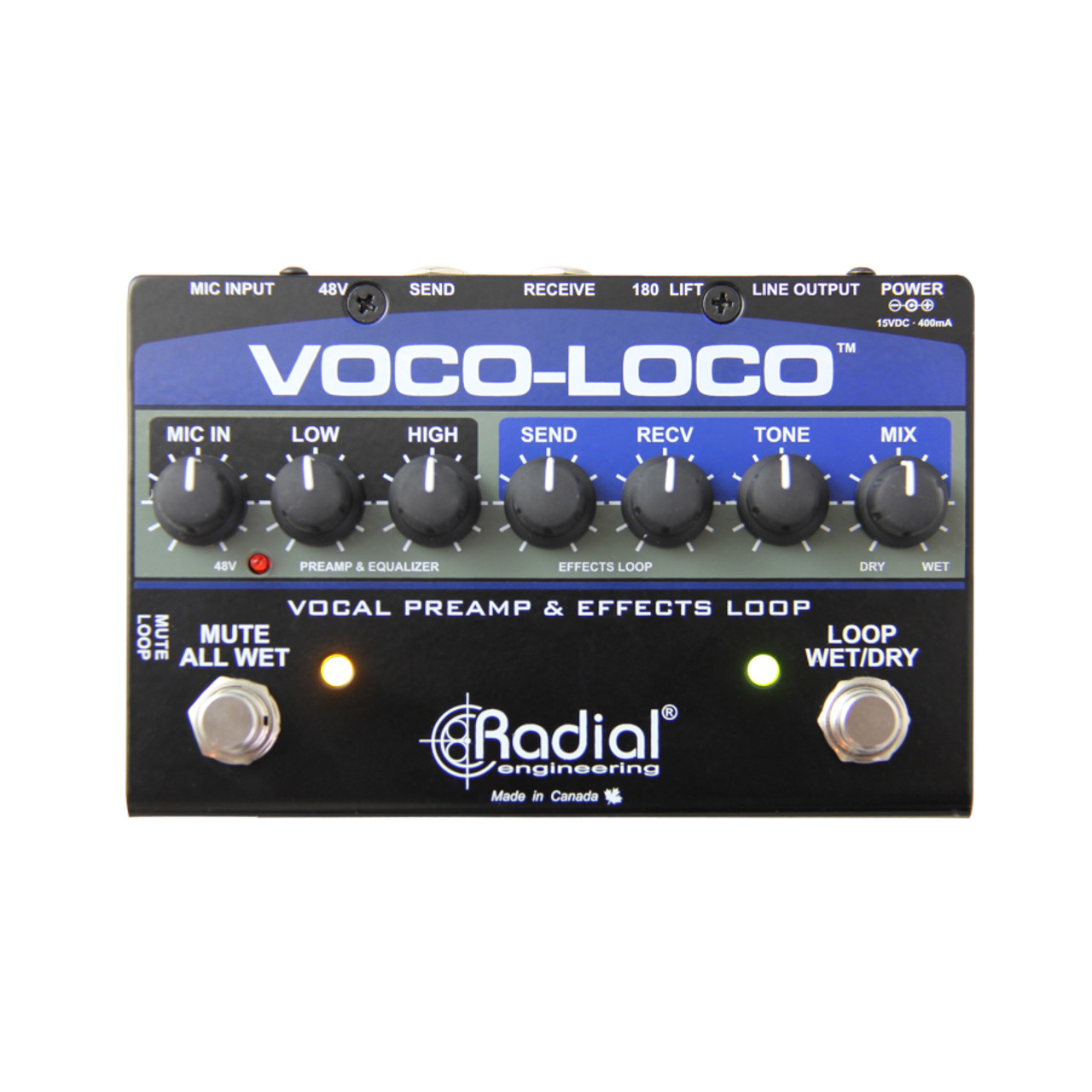 Radial Voco-Loco Mic Preamp & Effects Loop Pedal