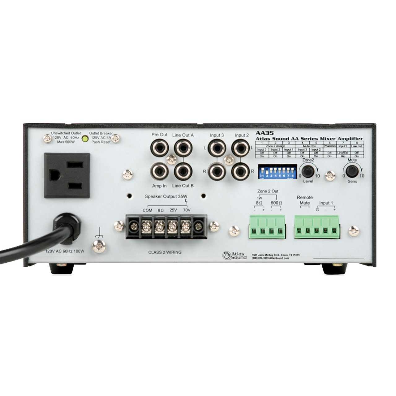 AtlasIED AA35 3-Input 35W Mixer Amplifier