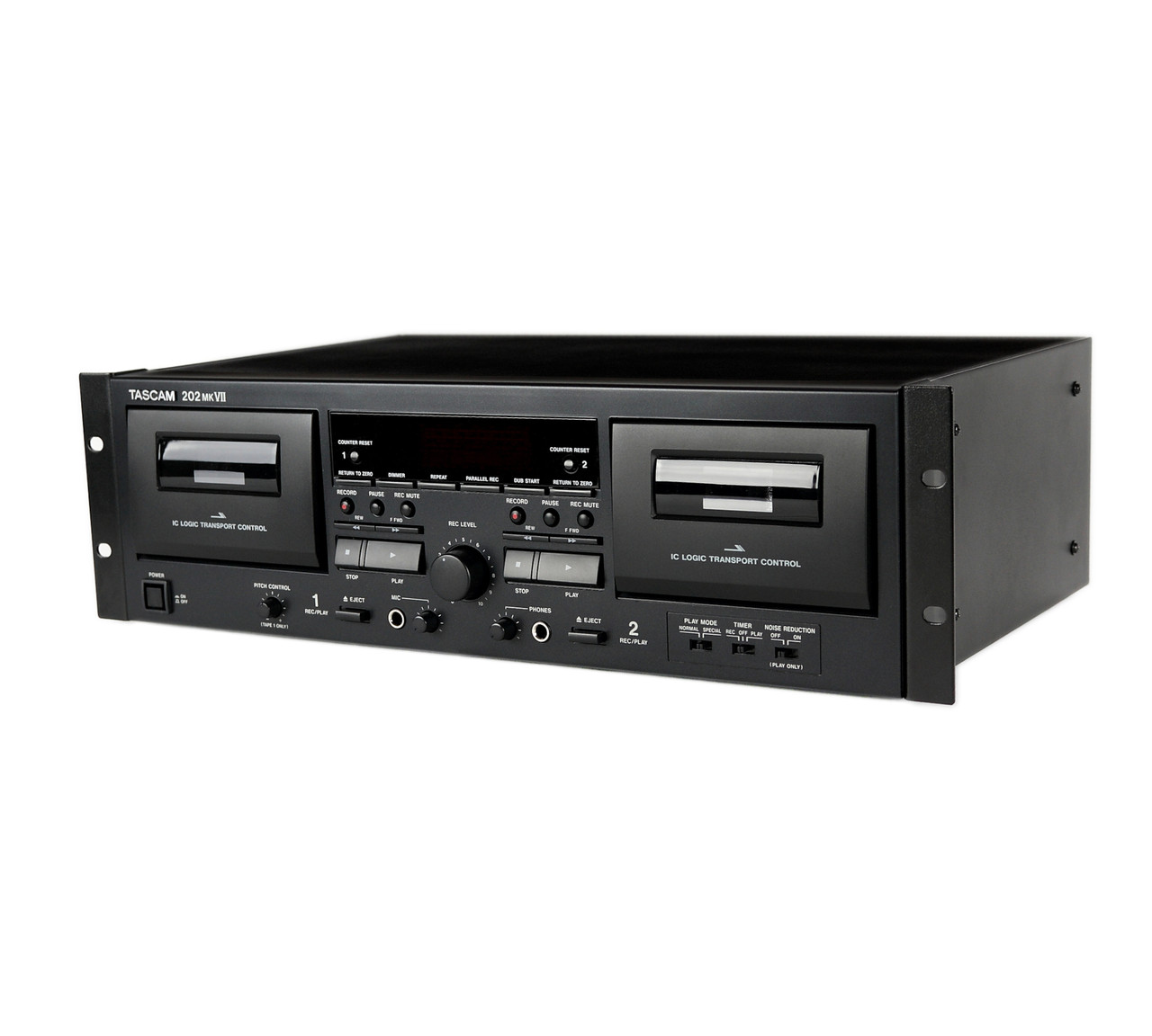 TASCAM 202MKVII Double Cassette Deck with USB Port - Sound Productions