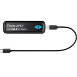 Audinate Dante AVIO 2CH USB-C I/O Adapter Top View with cable disconnected