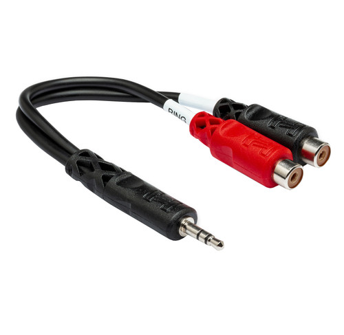 Hosa YRA-154 3.5mm TRS to Dual RCAF Stereo Breakout Cable