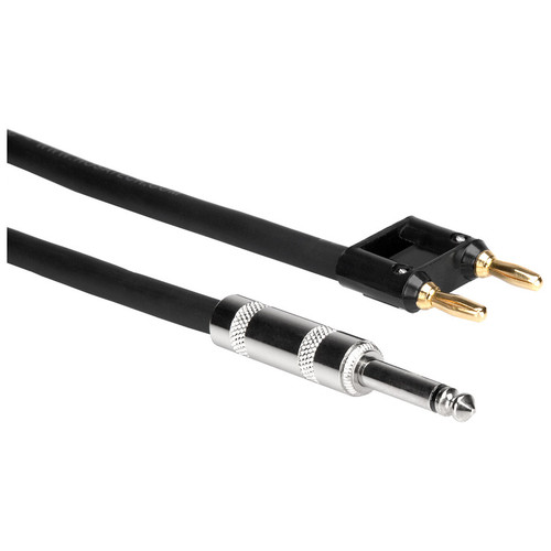 Hosa 1/4 TS to Dual Banana Speaker Cable ends