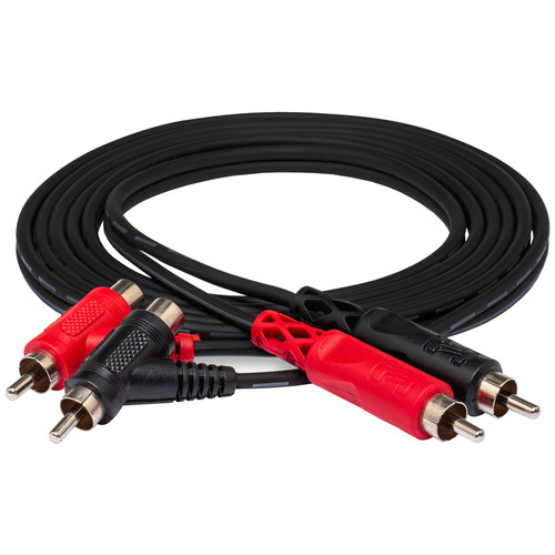 Hosa Dual RCA to Dual Piggyback RCA Stereo Interconnect Cable
