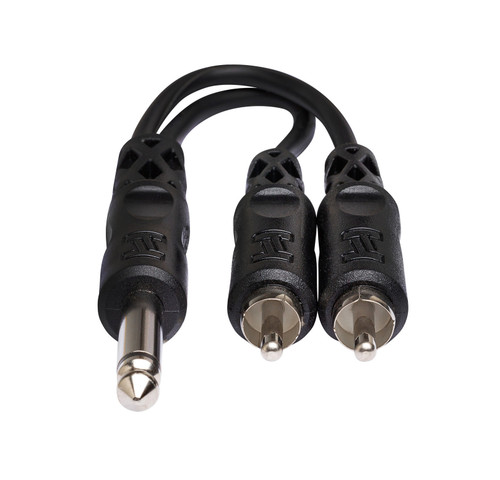 Hosa YPR-124 1/4 TS to Dual RCA Y Cable