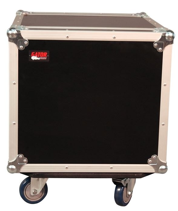 Gator G-TOUR 10U CAST ATA Wood Flight Rack Case with Casters front Gator G-TOUR 10U CAST ATA Wood Flight Rack Case with Casters front