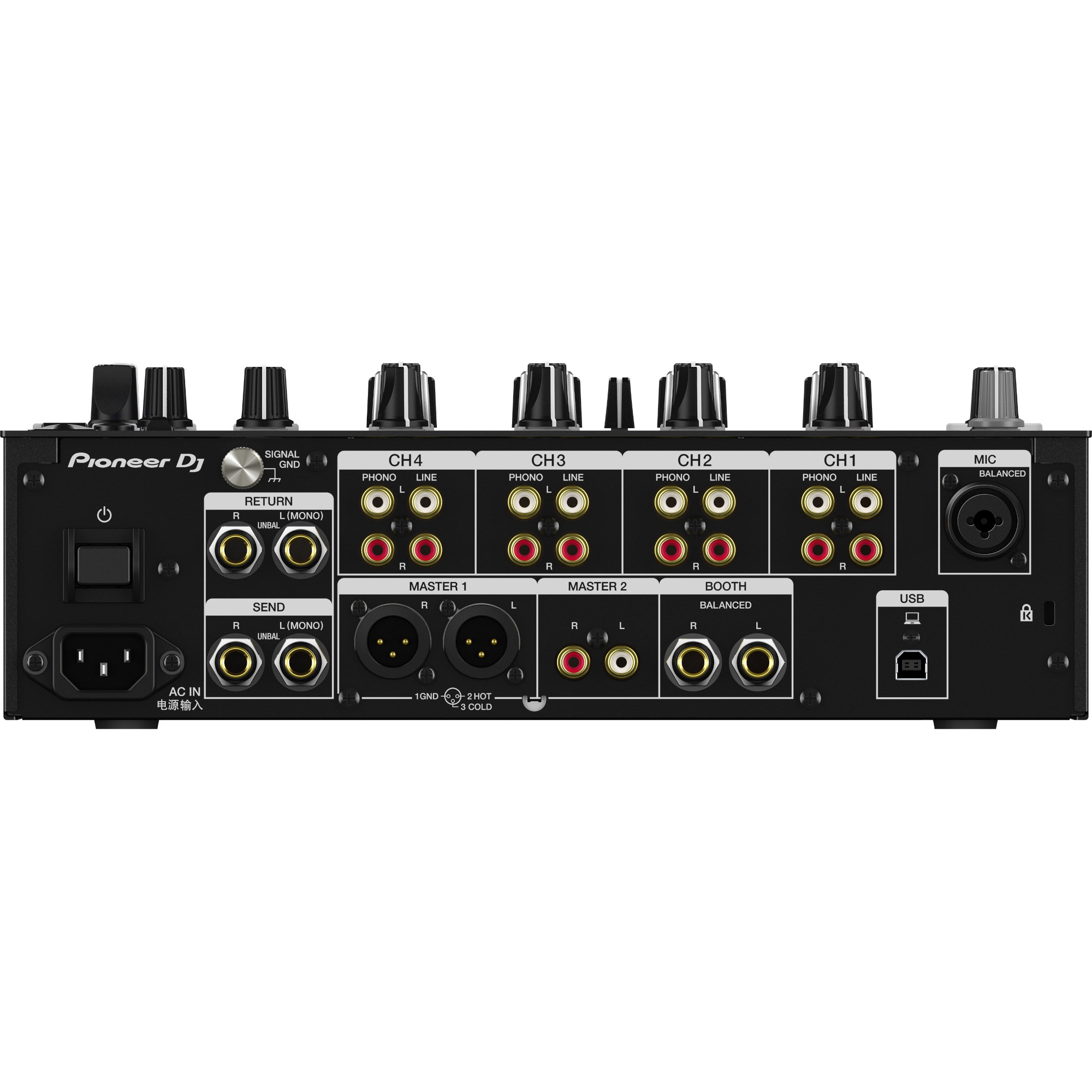 Pioneer DJ DJM-750MK2 4-Channel Performance DJ Mixer back