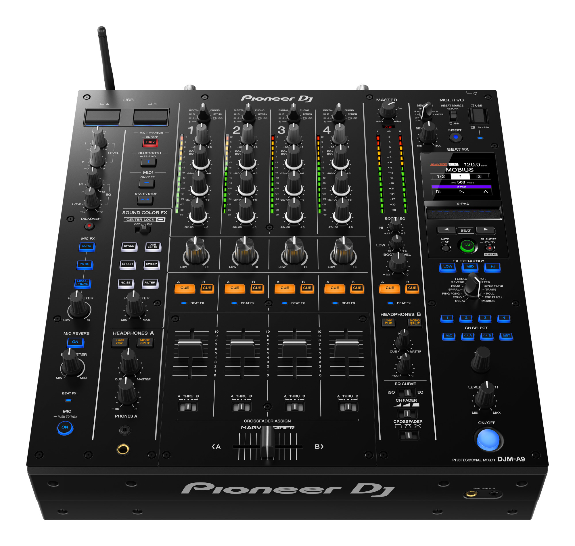 Pioneer DJ DJM-A9 4-Channel Professional DJ Mixer - Sound 