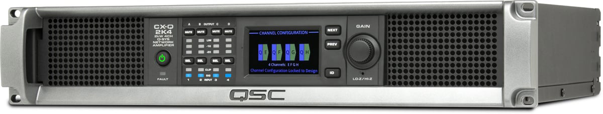 Q-SYS CX-Q 2K4 Four-Channel Network Amplifier Q-SYS CX-Q 2K4 Four-Channel Network Amplifier